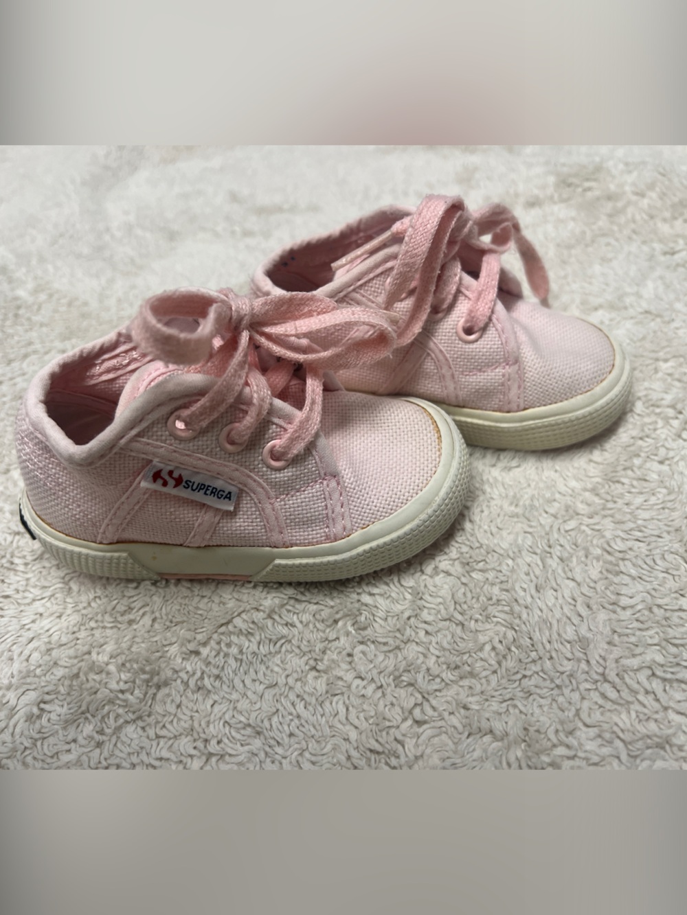 Superga Kids Pink Canvas Lace-Up Sneakers